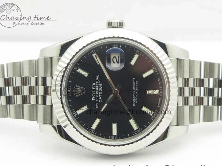 Black Markers Jubilee DateJust Edition on Best 41 REF Clone 126334 Bracelet 1:1 V2 A3235 SS Stick Dial 0927